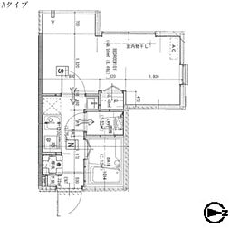 メゾンドソレイユ大島 1Kの間取図画像