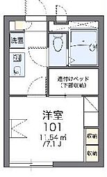 レオパレスSK 1Kの間取図画像