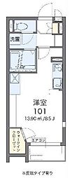 クレールソヤ ワンルームの間取図画像