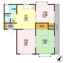 プリムローズA 3DKの間取図画像