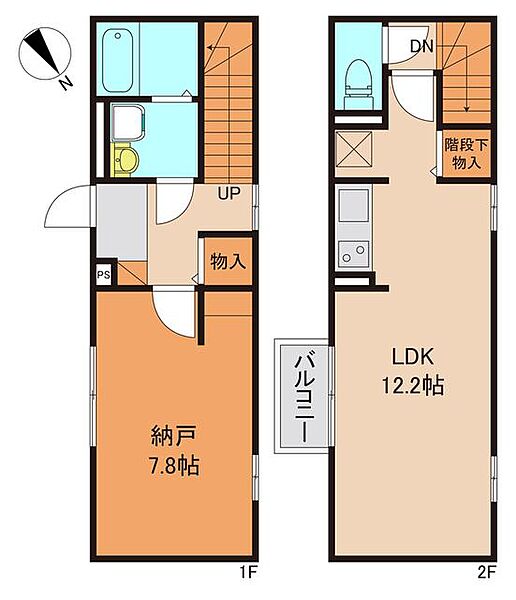 マークサウンドIX 105｜千葉県船橋市印内町(賃貸アパート1SLDK・1階・50.94㎡)の写真 その2