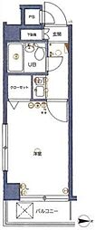 クレッセント武蔵小山 1Kの間取図画像