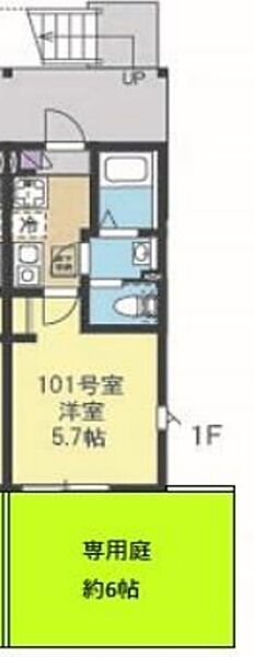 ウェルネスコート久地 101｜神奈川県川崎市多摩区長尾５丁目(賃貸アパート1K・1階・18.01㎡)の写真 その2