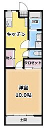 メゾン石川1号棟 1Kの間取図画像