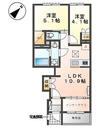 エクステンド・H 2LDKの間取図画像