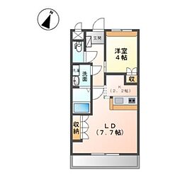 エスペランス 1LDKの間取図画像