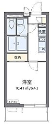 クレイノシャルム 1Kの間取図画像