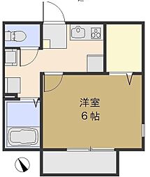 オンブラージュ 1Kの間取図画像