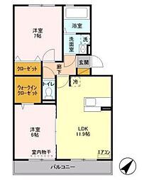 間取図画像 2LDK