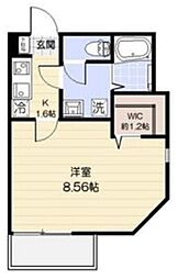 サンソレイユ成増 1Kの間取図画像