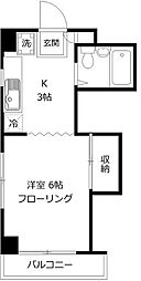 ピア・セルナ 1Kの間取図画像