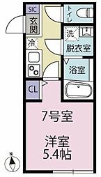 パークメゾン鷺沼 1Kの間取図画像