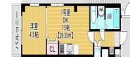 Charmant Maison 1DKの間取図画像
