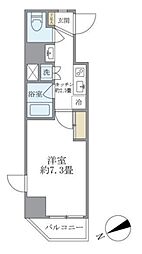 KDXレジデンス文京湯島 1Kの間取図画像