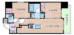 セレニテフラン野田阪神駅前 2LDKの間取図画像