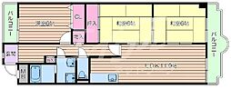 サンシャイン朝日が丘 3LDKの間取図画像