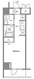 ルクレ西新宿 ワンルームの間取図画像