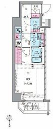 ジェノヴィア田端3グリーンヴェール 1Kの間取図画像