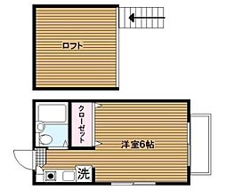 ルミエール下和泉 1Kの間取図画像