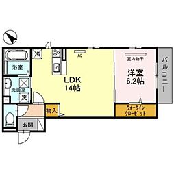 .SS 1LDKの間取図画像