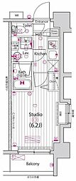 グランド・ガーラ横浜 1Kの間取図画像