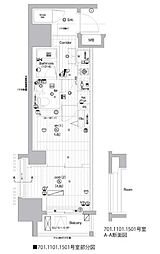 プレミアムキューブ亀戸 2Kの間取図画像
