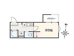 MELLAS京成小岩II 1Kの間取図画像