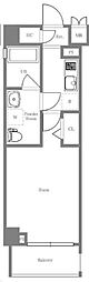 ザ・レジデンス・オブ・トーキョーKK06 1Kの間取図画像