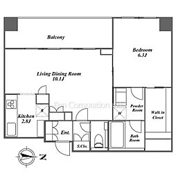 COLLINESHIMOKITAZAWA 1LDKの間取図画像