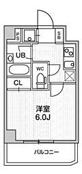 コンシェリア新橋 1Kの間取図画像