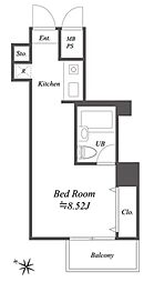 メゾン・ド・ヴィレ麻布台 3階1Kの間取り