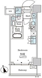 パークアクシス大塚ステーションゲートタワー ワンルームの間取図画像