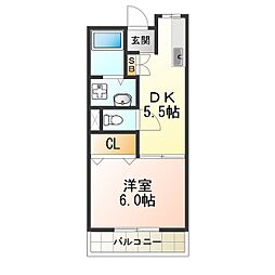 パインバレイ 1DKの間取図画像