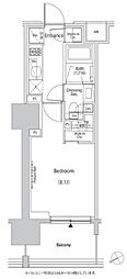 ザ・パークハビオ目白タワー 1Kの間取図画像