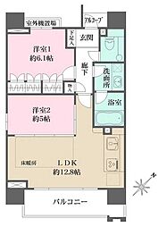ファミールグラン銀座4丁目オーセンティア 2LDKの間取図画像