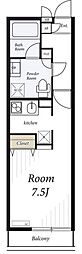 リブリ・西谷 1Kの間取図画像