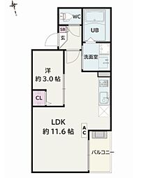 Jack matobakitaI 1LDKの間取図画像