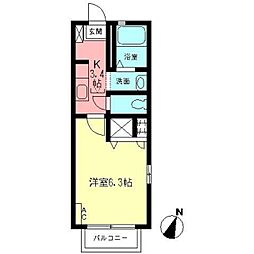 サンテ新横浜B 1Kの間取図画像