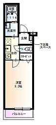 フジパレス大桐3番館 1Kの間取図画像