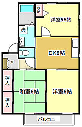 ルピナス 3DKの間取図画像