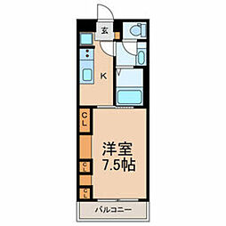 ハルホ・奏の杜 1Kの間取図画像