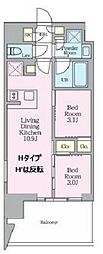 クレストコート東陽町 2LDKの間取図画像