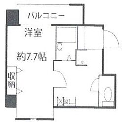 ドミール初台 1Kの間取図画像