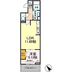 セレスティア西台B 3階1LDKの間取り