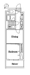 グリフォーネ横浜・妙蓮寺 1DKの間取図画像