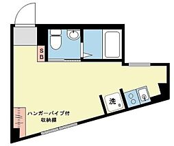 ルーナクレシェンテ学芸大学 3階ワンルームの間取り