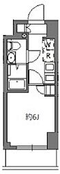 アラート横濱桜木町I 1Kの間取図画像