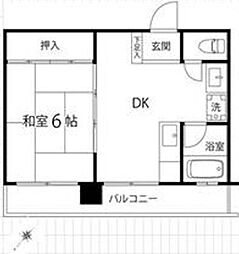プラウディア川口末広 3階1DKの間取り