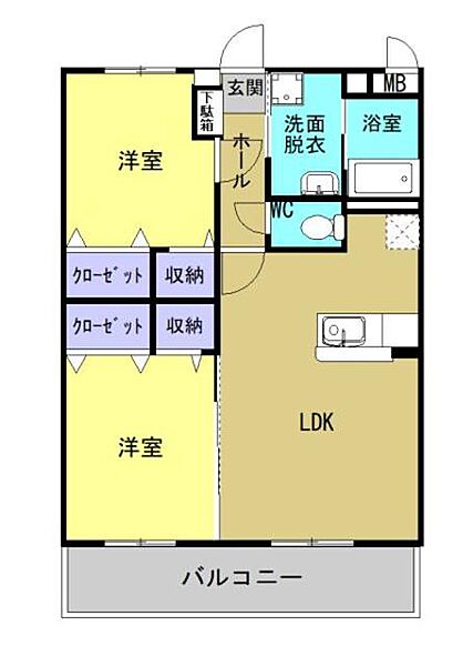 Ｂｌｉｓｓ大在 403｜大分県大分市横田２丁目(賃貸マンション2LDK・4階・54.85㎡)の写真 その2