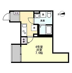 相模原市緑区橋本4丁目アパート 1Kの間取図画像